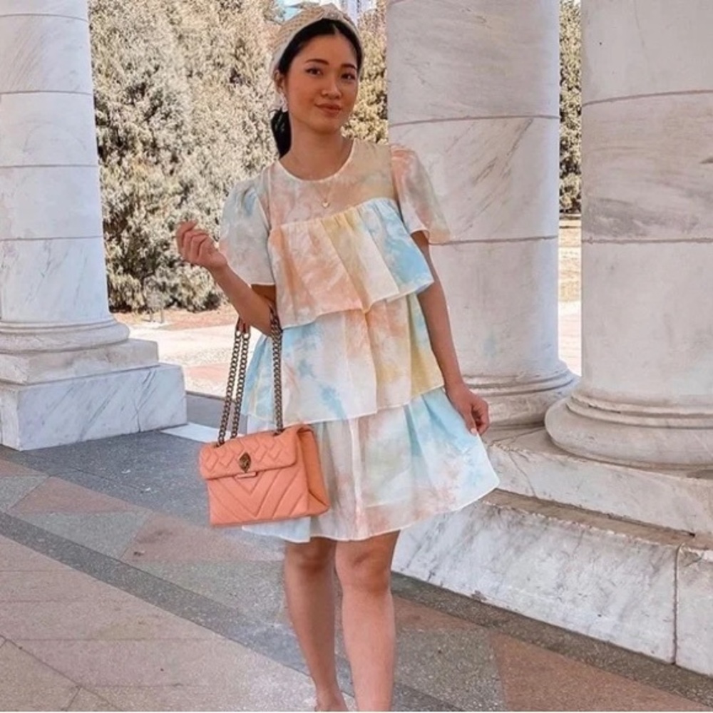 English Factory Tiered Tie Dye Dress Size Small